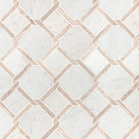 MSI Greecian White Marbella Lynx Polished Marble Tile — Natural Stone Mosaic in white tonality