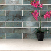 MSI Marza Aqua Subway Tile — surface detail in aqua tonality