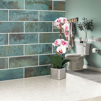 MSI Marza Aqua Subway Tile — surface detail in aqua tonality