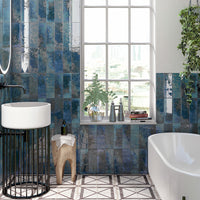 MSI Marza Cobalt Subway Tile — surface detail in natural tonality