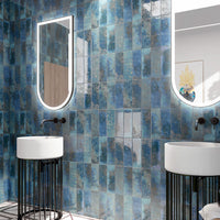 MSI Marza Cobalt Subway Tile — surface detail in natural tonality
