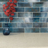 MSI Marza Cobalt Subway Tile — surface detail in natural tonality