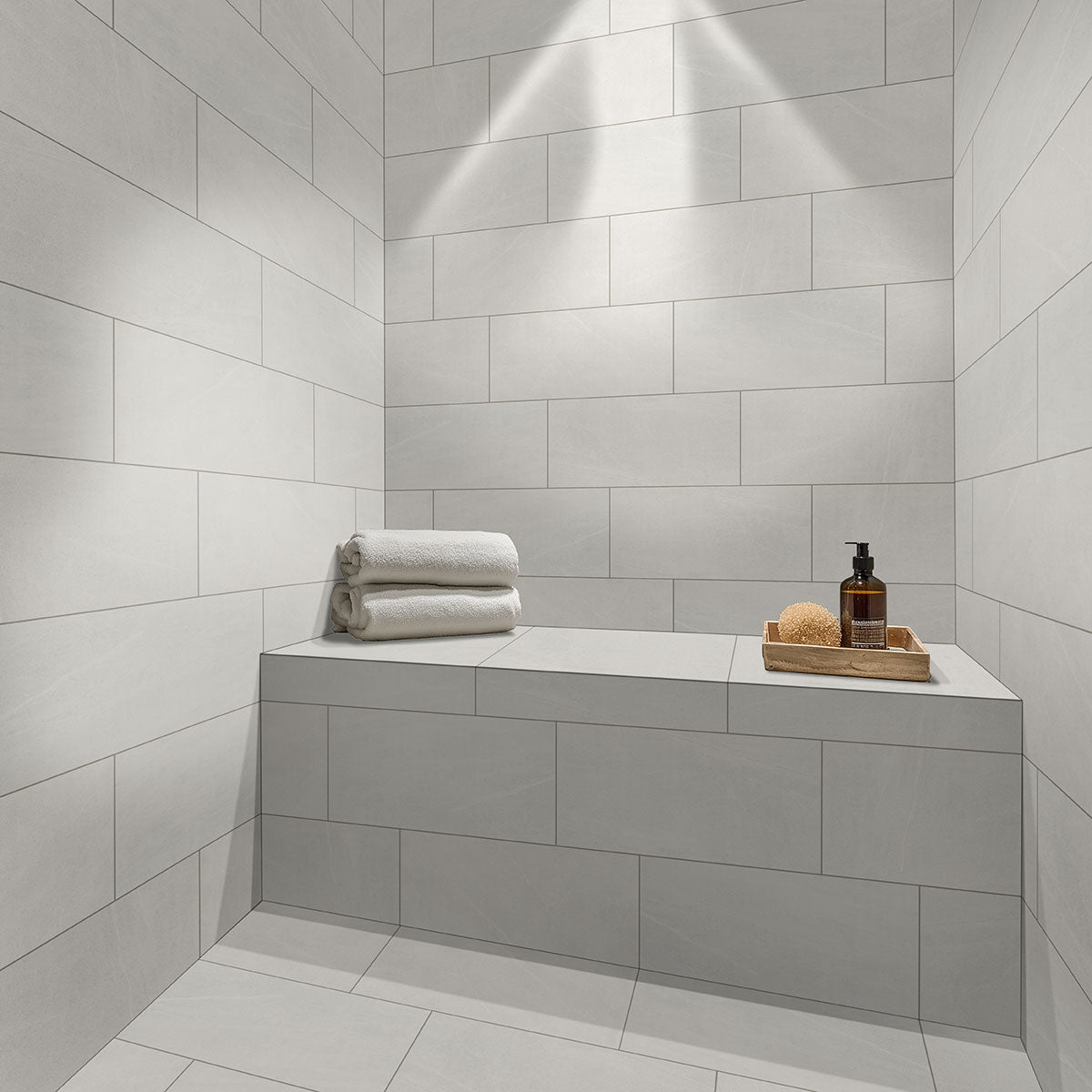 MSI Maven Talc — surface detail in natural tonality through-bodied porcelain for full-room install