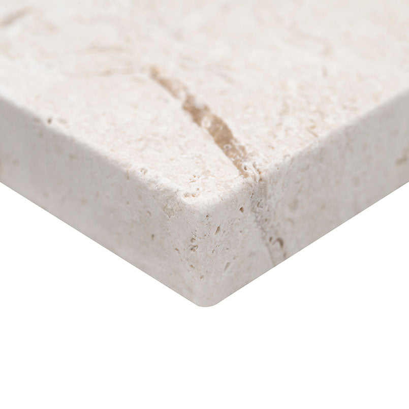 MSI Mayra White Limestone Paver — surface detail in white tonality
