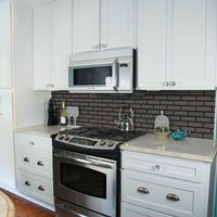 MSI Metallic Gray Bevel Subway Tile — surface detail in gray tonality