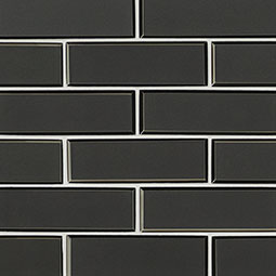 Metallic Gray Bevel Subway Tile (2 x 6)