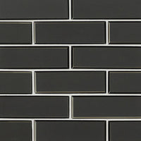 MSI Metallic Gray Bevel Subway Tile — Glass Mosaic Tile in gray tonality