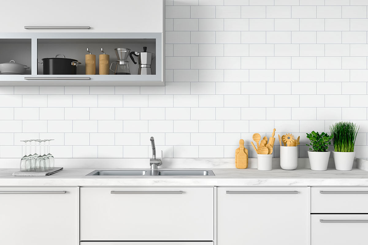 MSI Metro White 3x6 Glossy — surface detail in white tonality