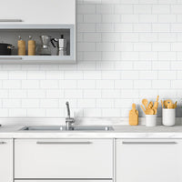 MSI Metro White 3x6 Glossy — surface detail in white tonality