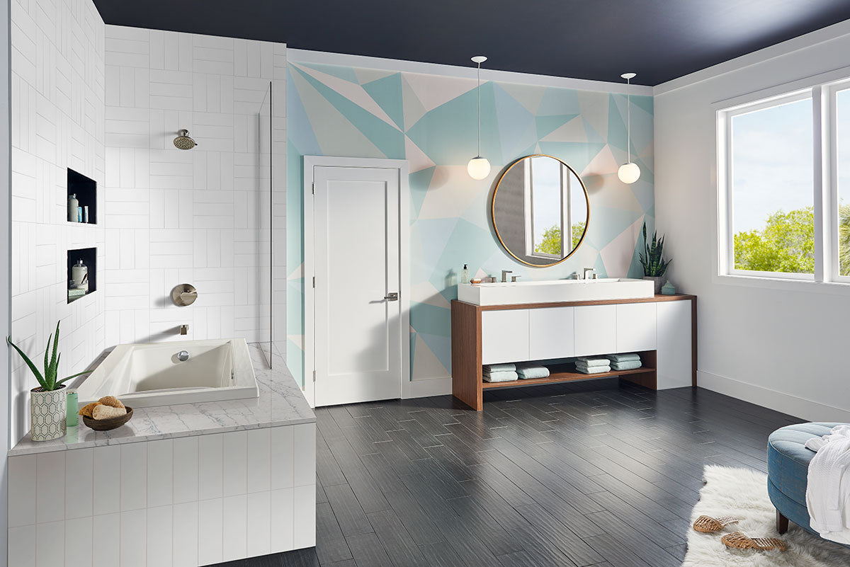 MSI Praia White — surface detail in white tonality through-bodied porcelain for full-room install
