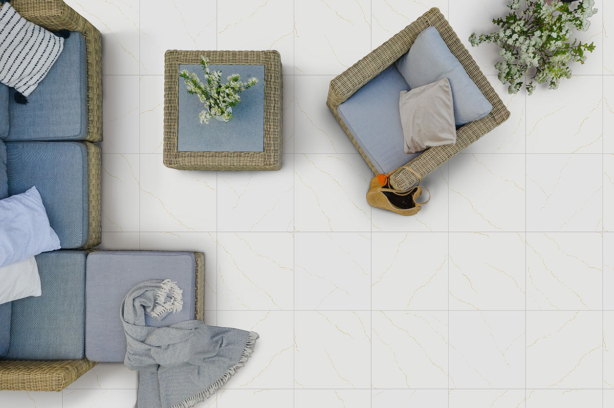 MSI Miraggio Gold Porcelain Paver — surface detail in gold tonality