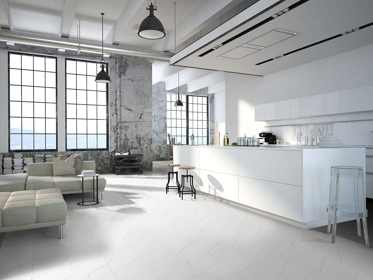 MSI Miraggio Gray — surface detail in gray tonality through-bodied porcelain for full-room install