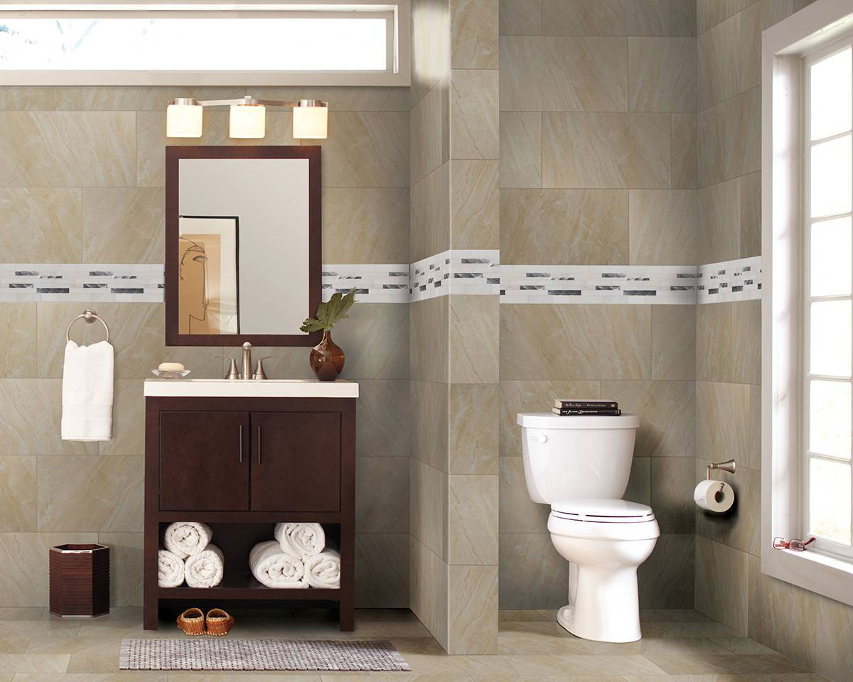 MSI Moderno Blanco Glass & Metal Tile — surface detail in natural tonality