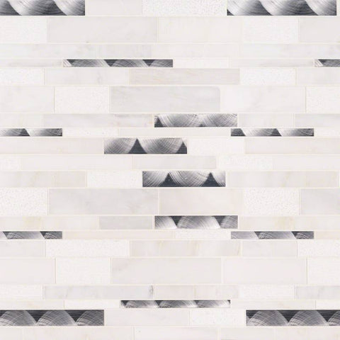 MSI Moderno Blanco Glass & Metal Tile