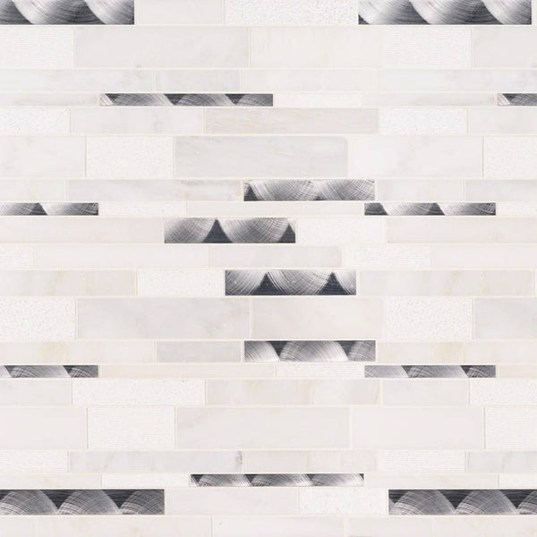 MSI Moderno Blanco Glass & Metal Tile