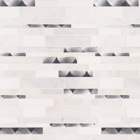 MSI Moderno Blanco Glass & Metal Tile — Glass & Metal Mosaic Tile