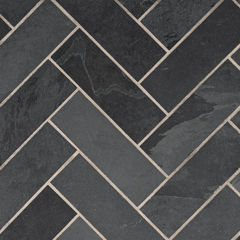 MSI Montauk Black Subway Tile 4x12 — Natural Stone Mosaic in black tonality