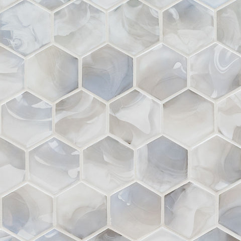 MSI Akoya Pearl 3" Hexagon Mosaic Tile