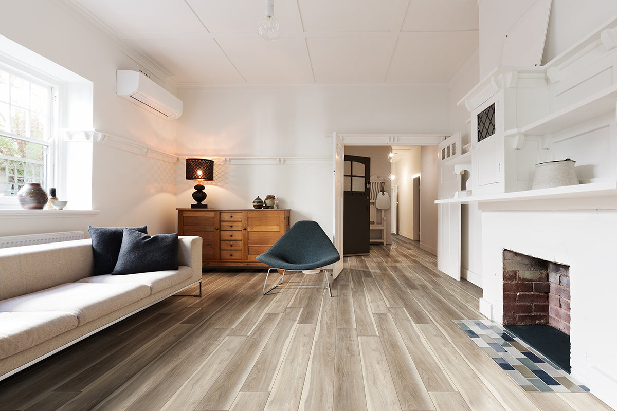MSI Andover Highcliffe Greige Luxury Vinyl Plank Flooring — surface detail in natural tonality