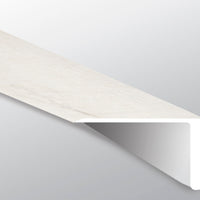 MSI Andover Whitby White Overlapping Stair Nose — surface detail in white tonality