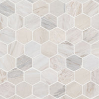 MSI Angora Polished 2" Hexagon Mosaic Tile — Natural Stone Mosaic