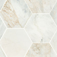 MSI Arabescato Venato 8" Hexagon Honed — Natural Stone Mosaic