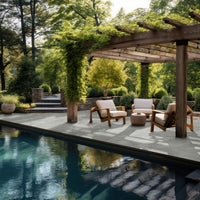 MSI Argento Travertino Porcelain Paver — surface detail in natural tonality