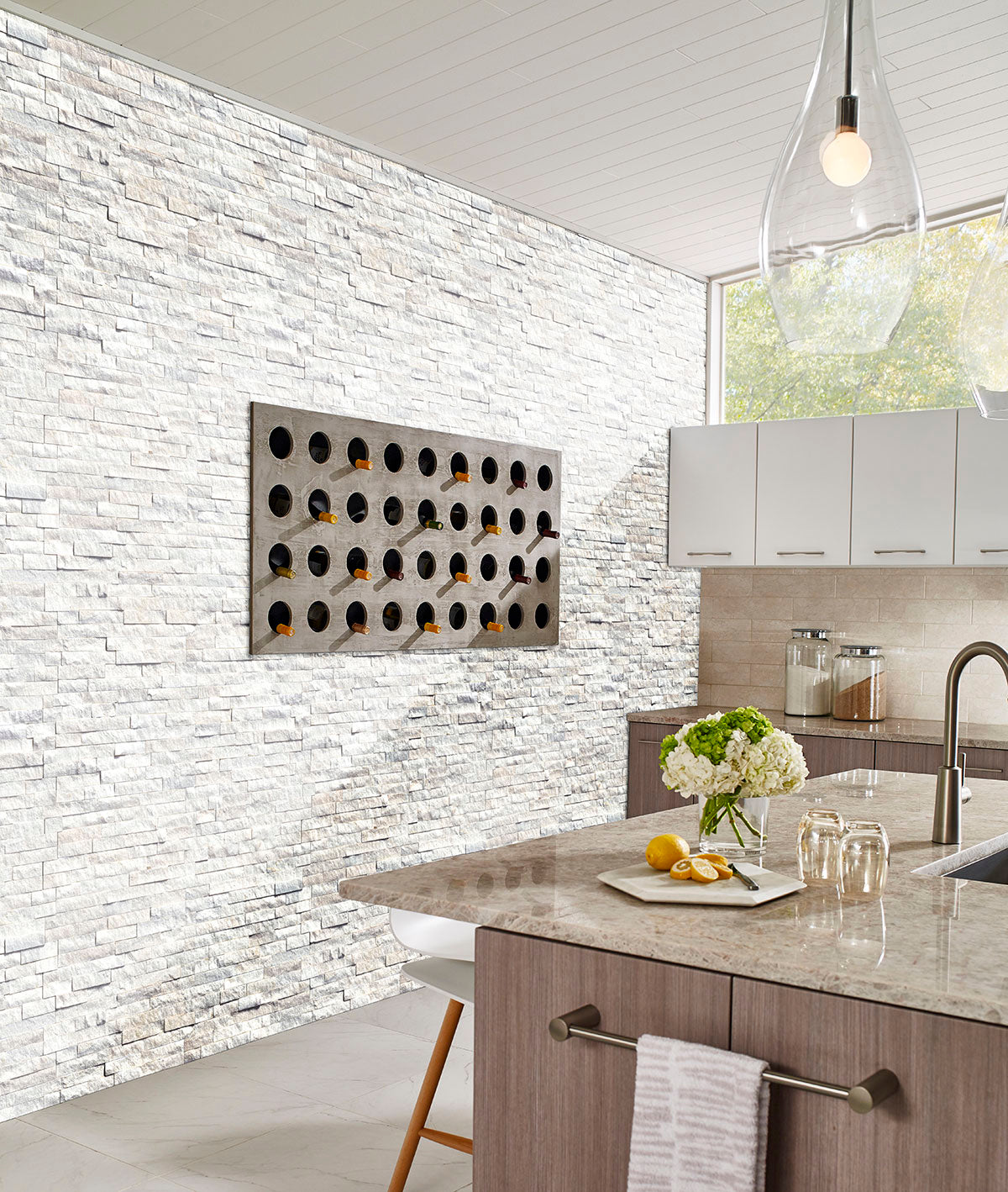 MSI Aria Bianco — surface detail in natural tonality through-bodied porcelain for full-room install