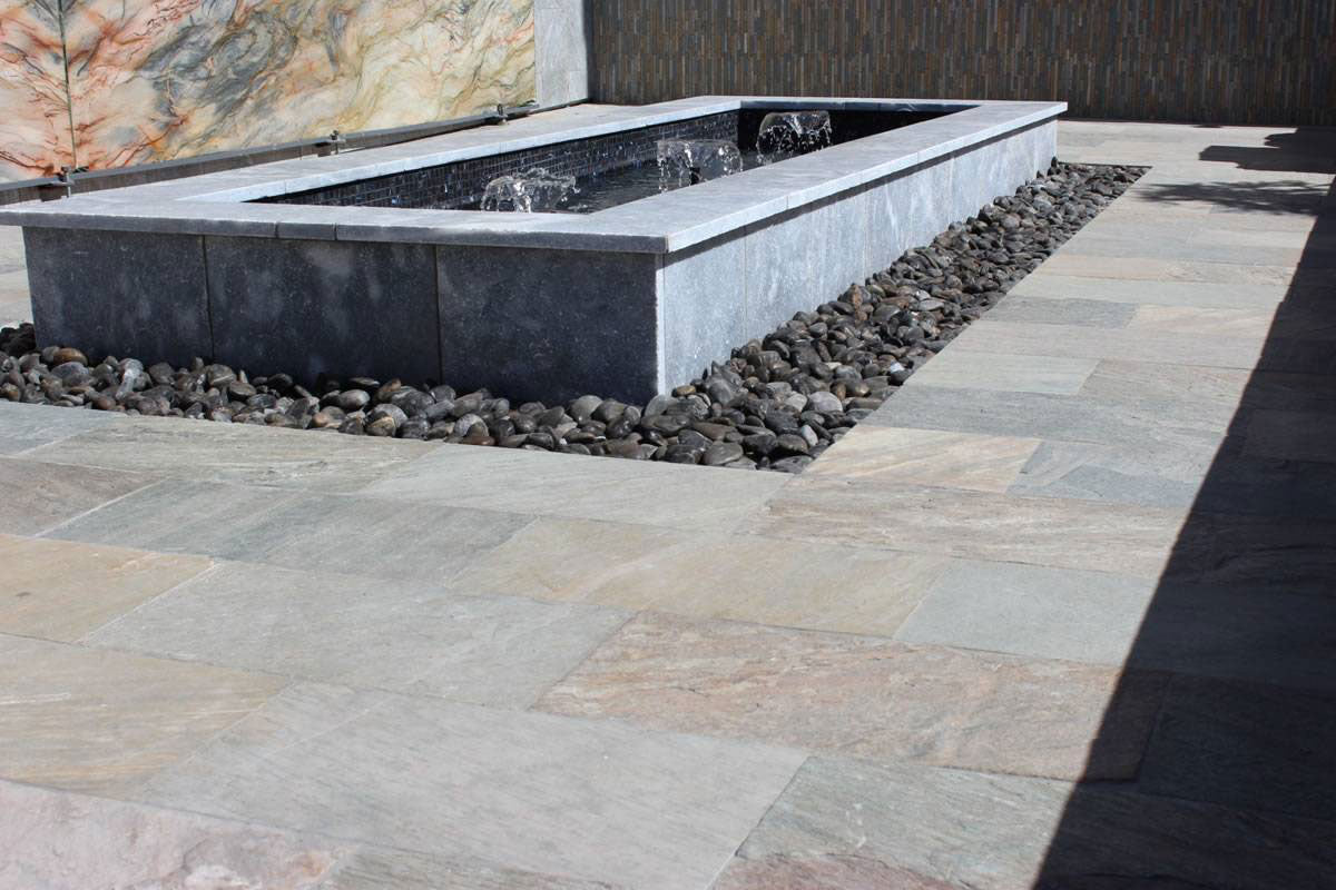 MSI Atlantic Blue Marble Paver — surface detail in blue tonality
