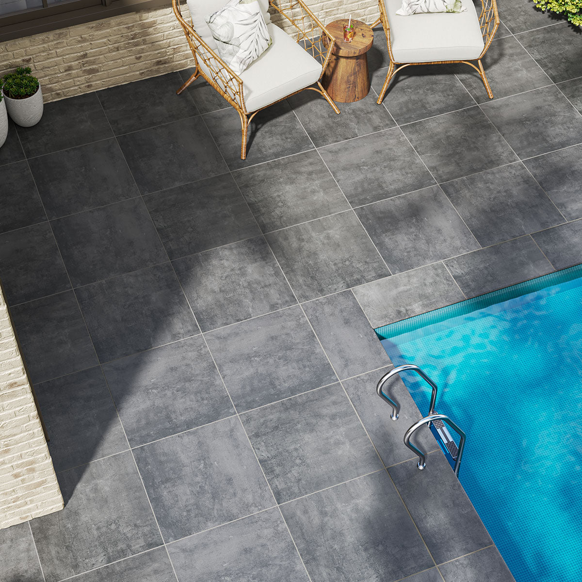 MSI Beton Antracite Porcelain Paver — surface detail in natural tonality