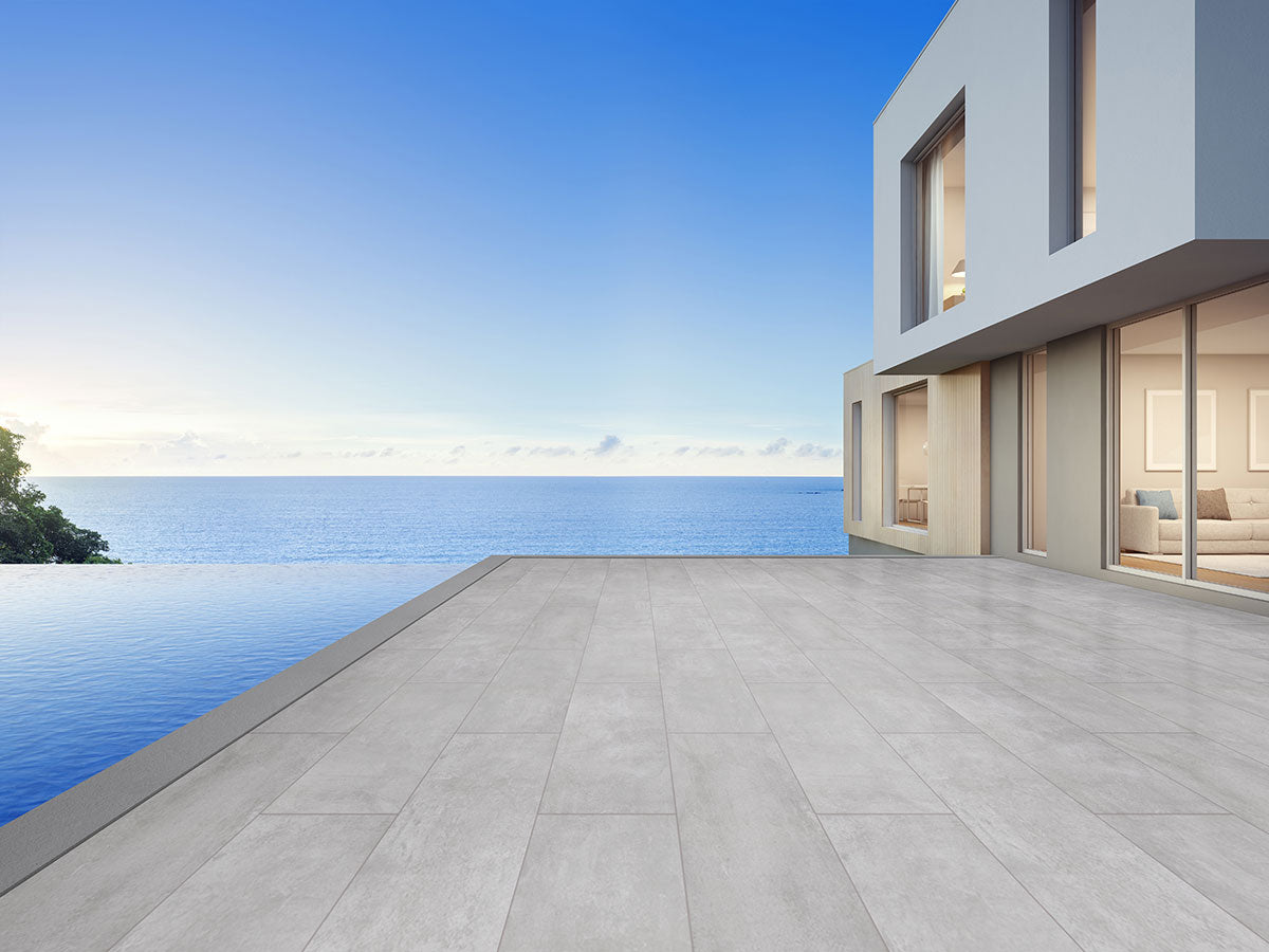 MSI Beton Grey Porcelain Coping — surface detail in grey tonality