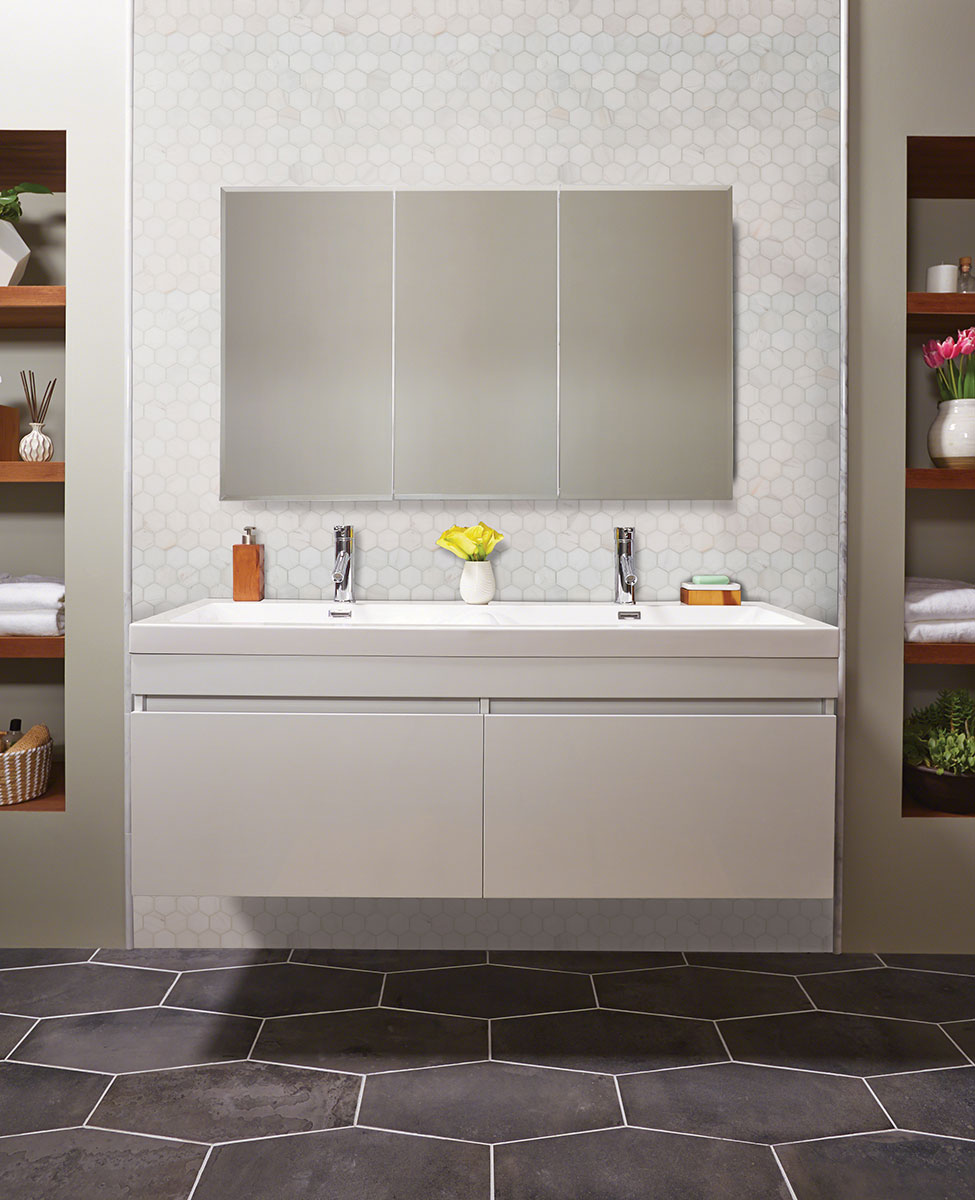 MSI Bianco Dolomite 2" Hexagon Mosaic Tile — surface detail in natural tonality