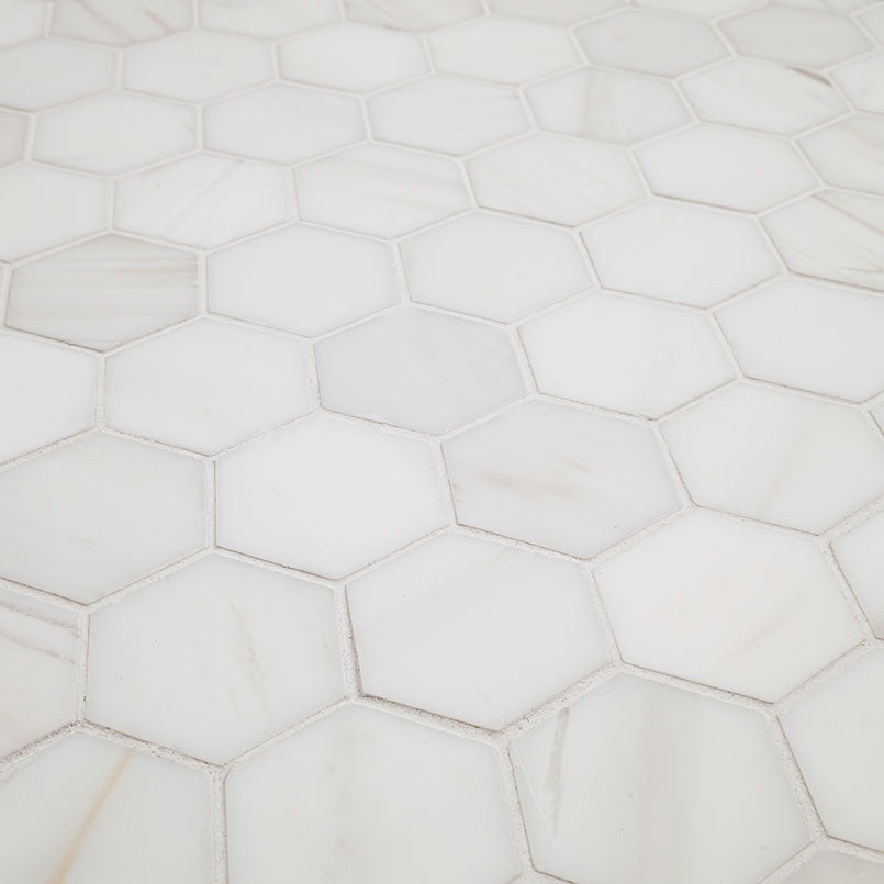 MSI Bianco Dolomite 2" Hexagon Mosaic Tile — Natural Stone Mosaic