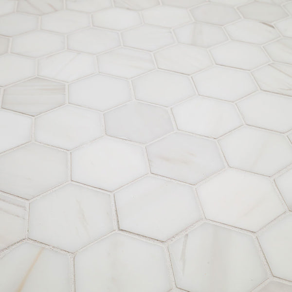 MSI Bianco Dolomite 2" Hexagon Mosaic Tile