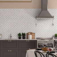 MSI Bianco Starlite Marble Geometric Tile — surface detail in natural tonality