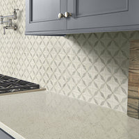 MSI Bianco Starlite Marble Geometric Tile — surface detail in natural tonality