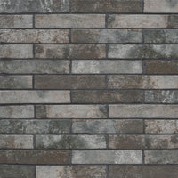 MSI Brickstone Charcoal 2x10 Brick Tile — Porcelain Wall Tile in charcoal tonality