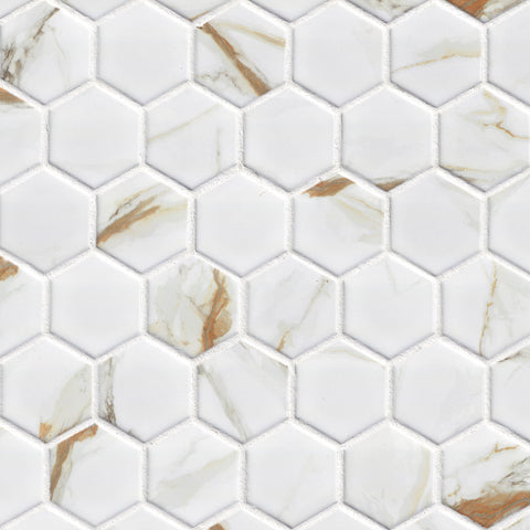 MSI Calacatta Gold Matte 2" Hexagon