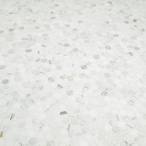 MSI Calacatta Marble Gold 1" Hexagon Mosaic Tile