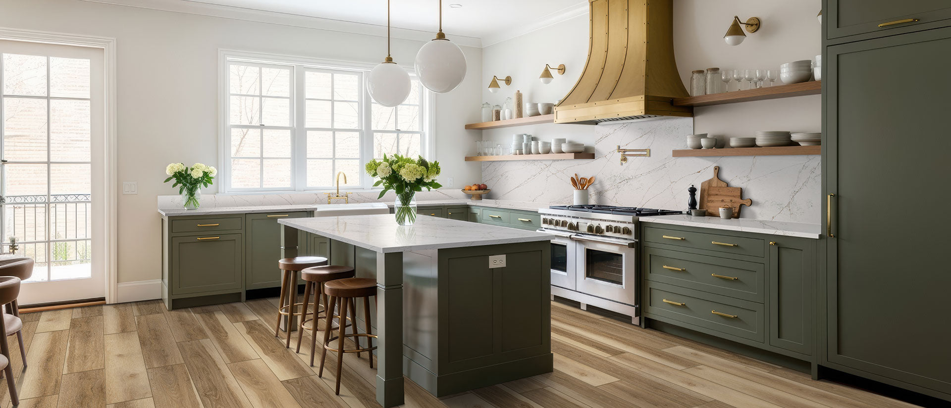 MSI Calacatta Viraldi Quartz — surface detail in natural tonality