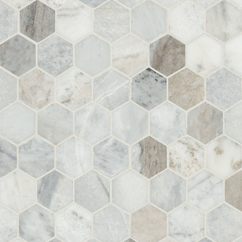 MSI Capri Blue 2" Hexagon Mosaic Tile