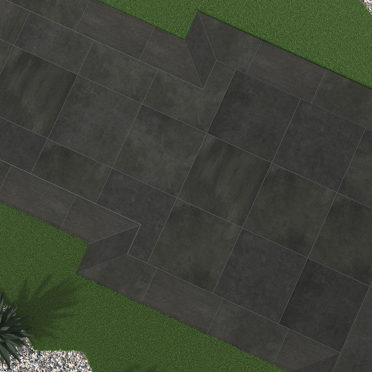 MSI Cementique Graphite Porcelain Paver — surface detail in graphite tonality