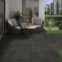 MSI Cementique Graphite Porcelain Paver — surface detail in graphite tonality