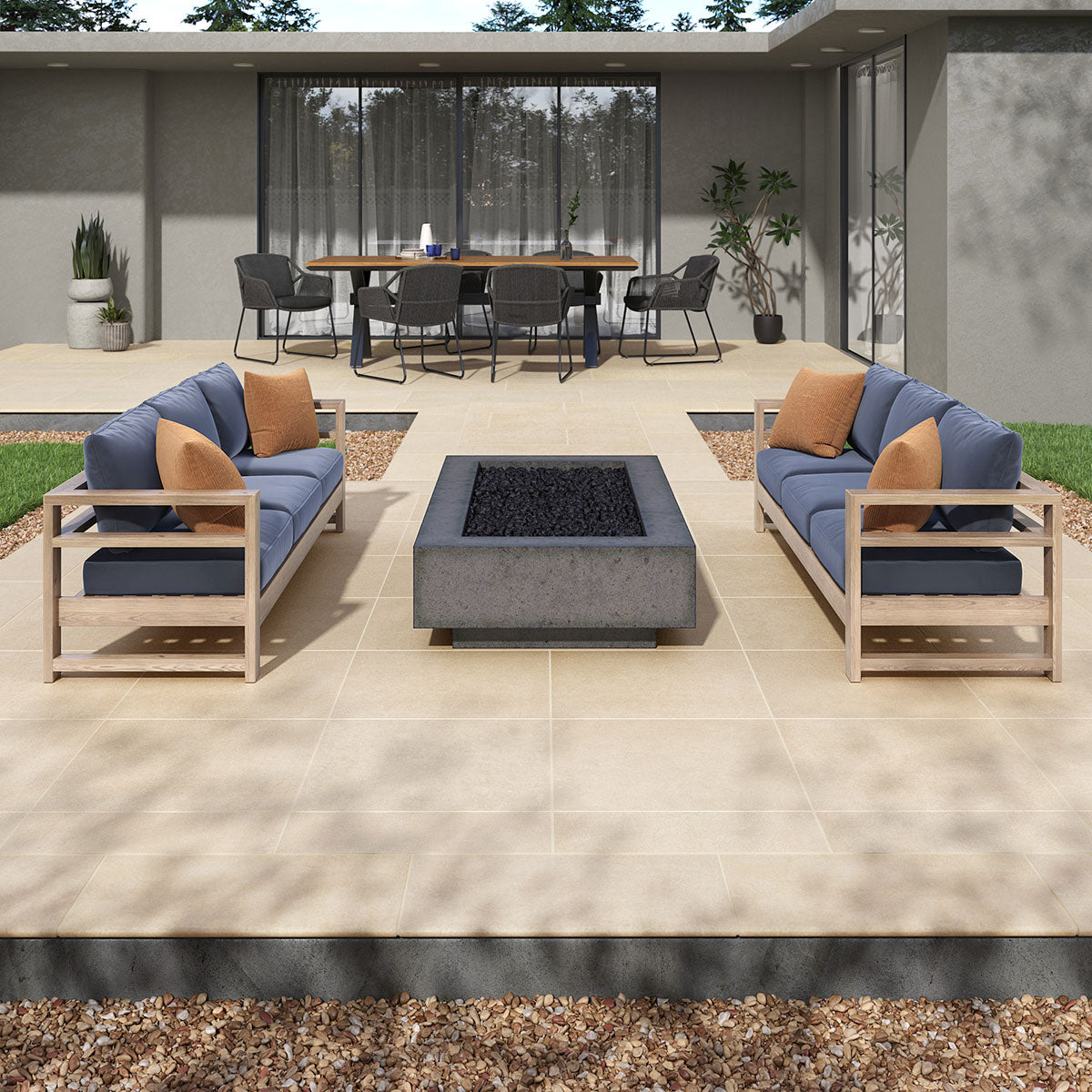 MSI Cementique Talc Porcelain Paver — surface detail in natural tonality