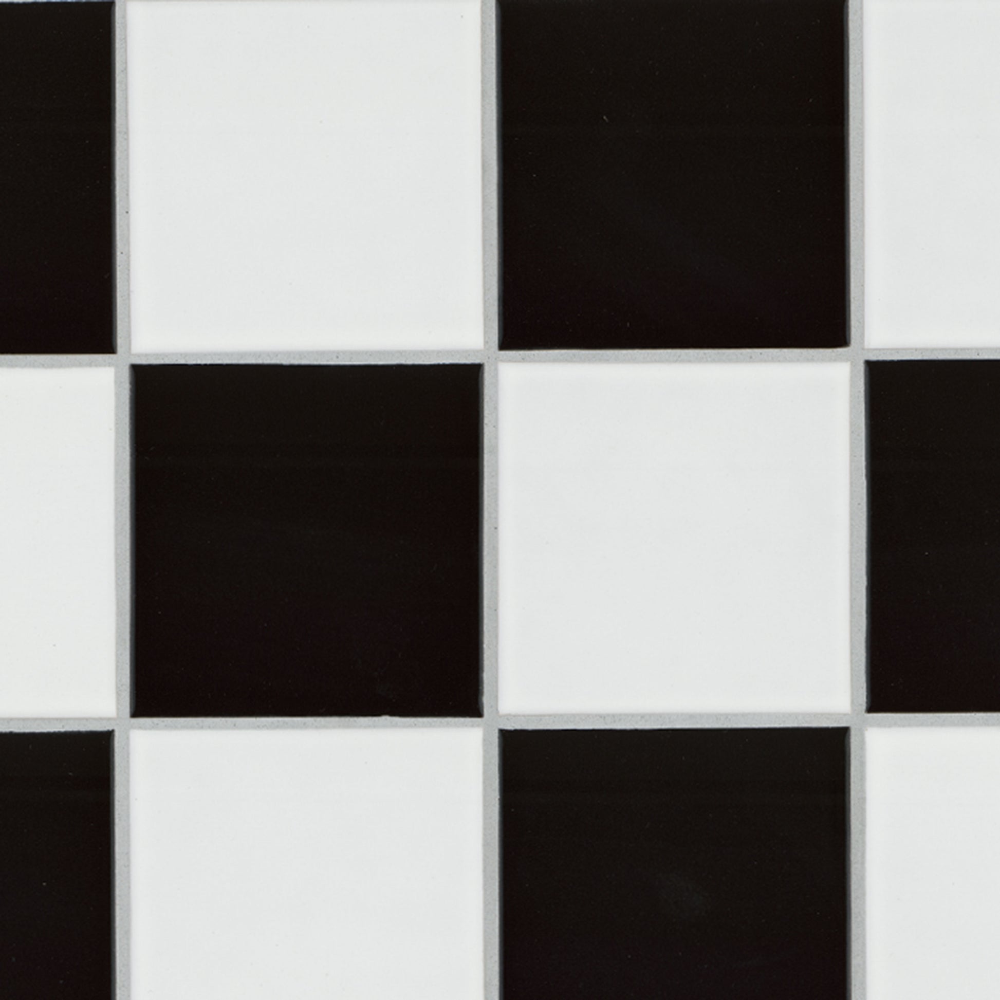 MSI Domino White and Black 4" Checkered Matte — Porcelain Wall Tile in white tonality