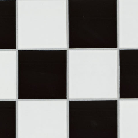 MSI Domino White and Black 4" Checkered Matte
