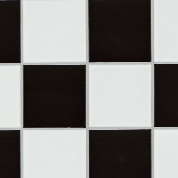 MSI Domino White and Black 4" Checkered Matte