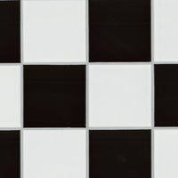 MSI Domino White and Black 4" Checkered Matte — Porcelain Wall Tile in white tonality