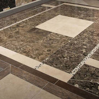 MSI Emperador Dark Marble — surface detail in natural tonality