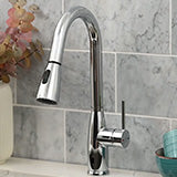 MSI Touch-less Infrared Sensor Kitchen Faucet — surface detail in natural tonality